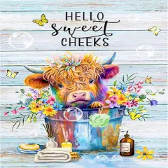 Highland Cow Diamond Painting Kits 12x16 inch