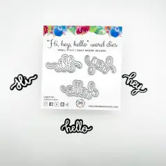 Hi, hey hello Word Dies Small Style