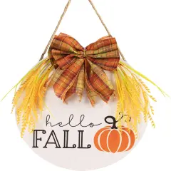 Front Door Sign With Wreath Bow(orange)