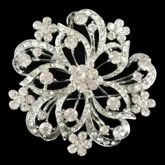 Belagio Enterprises - Rhinestone Brooch - 2 1/2" W x 2 1/2" L - BW-145