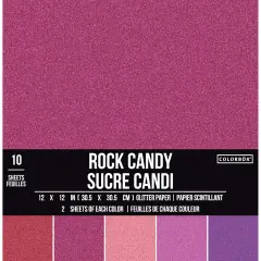 Colorbok Specialty Paper Pad 12"X12" 10/Pkg-Glitter Rock