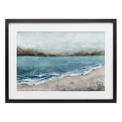 Stupell Industries Shoreline Serenity Beach Framed Print Under Glass, design by Hannah Dawson