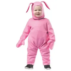 Xmas Bunny Toddler Costume Soft Pink One-Piece Bunny Outfit