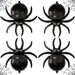 4Pcs Black Spider Foil Balloons(Black Spider-s)