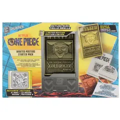 Exquisite Gaming: Digiplate Starter Pack - One Piece: Wanted Posters - 3 Collectible Metal Cards & Phone Stand, Copper-Gold-Silver Plates, Netflix