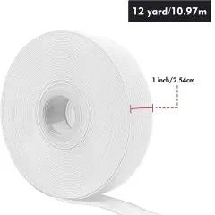 Kitcheniva 1" x 12 Yard Elastic Band Stretch Strap Elastic Cord For Sewing Craft White