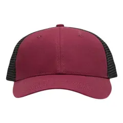 Sportsman&reg; Lo Pro Mesh Back Trucker Cap Breathable Classic Fit Chino Maroon/ Black