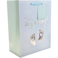Pack/6: Its A Boy Gift Bag - 8 x 4 x 10"
