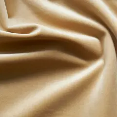 Giselle Velvet Upholstery Fabric 100% Polyester, 55" Wide, Flame Resistant & Durable Biscuit