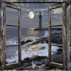 Paint by Numbers Kit for Adults- Lighthouse Adult Paint by Number Kits on Canvas for Beginners, DIY Beach Scene Acrylic Oil Number Painting Kits for Home Wall Decor 16"x 20" (Without Frame)