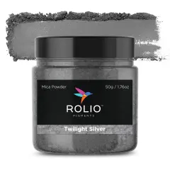 Rolio - 1 Jar Mica Powder (Twilight Silver) - 50g / 1.8 oz