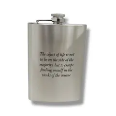 8oz The Object of life Marcus Aurelius SS Flask