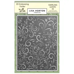 Lisa Horton Crafts Embossing Folder-Swirling Leaves