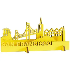 Little & Wood: Woodlet: Medium - San Francisco - 3D Wooden Kit-Set, City Puzzle, Easy Assembly, Pop Build Fun, 100% Sustainably Sourced Wood, Ages 6+
