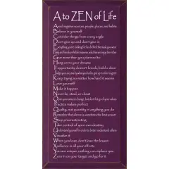 9 x 18 Inch Knotty Pine Wood Sign Rustic Distressed Wall Decor with Beveled Edges and Hanger Purple-White