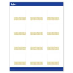 Avery Printable Square Business Cards with Sure Feed Technology, Pre-Printed Gold Lace Trim Pattern, Matte White, 2" x 2", Laser & Inkjet Compatible, 120 Total