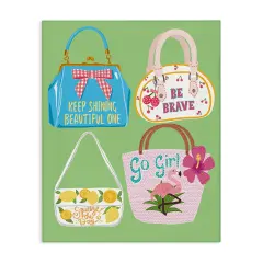 Stupell Industries Girl Vibes Handbags Canvas Wall Art Design by Jo Reid