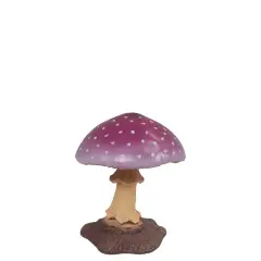Small Purple Mushroom Over Sized Statue