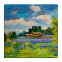 Stupell Industries Lavender Countryside Landscape Canvas Wall Art Design by Alexi Fine