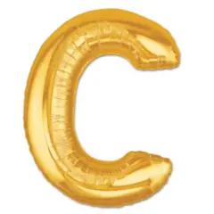 LETTER C FOIL BALLOON Metallic Gold