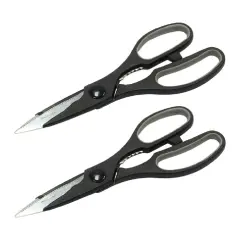 Chef Craft 9" Long All-Purpose Kitchen Shears 2-Pack, Dishwasher Safe Stainless Steel Blade