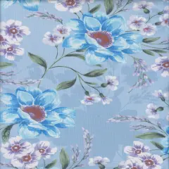 1 Yard Soft DTY Digital Floral Print Fabric Stretchy 58/60 Inch Wide Textile for Sewing Projects CHAMBRAY