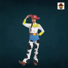 Disney Toy Story Jessie Womens Costume Jumpsuit and Hat for Themed Events