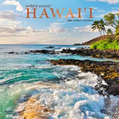 Hawaii Wild & Scenic | 2026 12 x 24 Inch (Hanging) Monthly Square Wall Calendar | Foil Stamped Cover | Plastic-Free