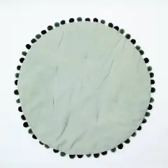 Round Cotton Soft & Fine Velvet Play-mat Green