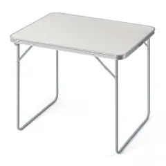 Portable Folding Camping Table &ndash; Lightweight 31" White Outdoor Picnic Table, Waterproof MDF & Aluminum Alloy, Compact for Beach, Tailgating, Patio & Indoor Use