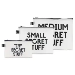 Loqi Zip Pocket Set - SNASK Transparent Bags, Set of 3