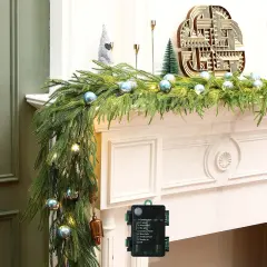 6.5ft Prelit Real Touch Christmas Norfolk Pine Garland