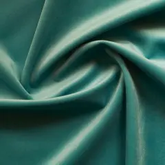 Giselle Velvet Upholstery Fabric 100% Polyester, 55" Wide, Flame Resistant & Durable Turquoise