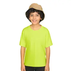Gildan&reg; Heavy Cotton Crewneck Short Sleeve Youth T-Shirt - 5000B Safety green