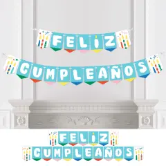 Big Dot of Happiness Feliz Cumpleanos - Happy Birthday Party Bunting Banner - Party Decorations - Feliz Cumpleanos