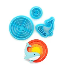 Whale with Sun & Sunset Clay Cutters, 3 pcs, Adorabilities