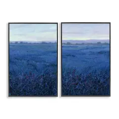 Stupell Industries Flowering Field Purple Haze 2 pc Framed Giclee Wall Art Set Design by Tim Otoole