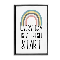 Stupell Industries Every Day Fresh Start Framed Floater Canvas Wall Art Design by Martina Pavlova
