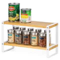 2 Tier Standing Rack for Spices Bottles Dishes Countertop Organizer Home Decor