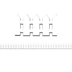 White Fence Border, 12 Strips/36 Feet
