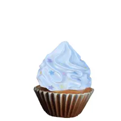 Cupcake With Pastel Stars Over Sized Statue