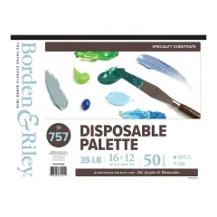 Borden & Riley&reg; #757 Disposable Palette, 12x16 Pad