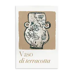 Stupell Industries Natural Terracotta Vase Wall Plaque Art Design by cartissi