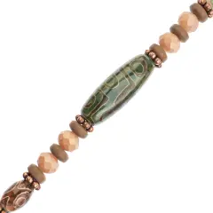 Crystal Lane DIY 7" Designer Glass Focal Bead Mix Strand Naturals Mix