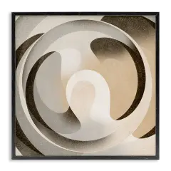 Stupell Industries Neutral Vortex Shape Framed Giclee Wall Art Design by Noah Bay