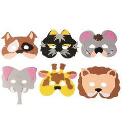 Foam Animal Mask Kit (Pack of 24)