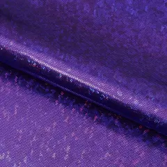 Shattered Glass Foiled Spandex Fabric Eggplant/Purple