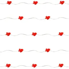 Northlight 20-Count Valentine's Day Heart and Arrow LED Fairy Lights, 6.25ft, Copper Wire Red