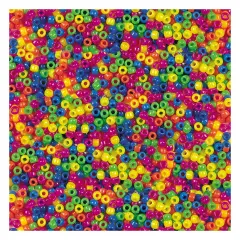 Pony Beads, Assorted Neon, 6 mm x 9 mm, 1000 Pieces