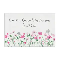 Stupell Industries Sleep Soundly Sweet Girl Canvas Wall Art Design by Lucille Price